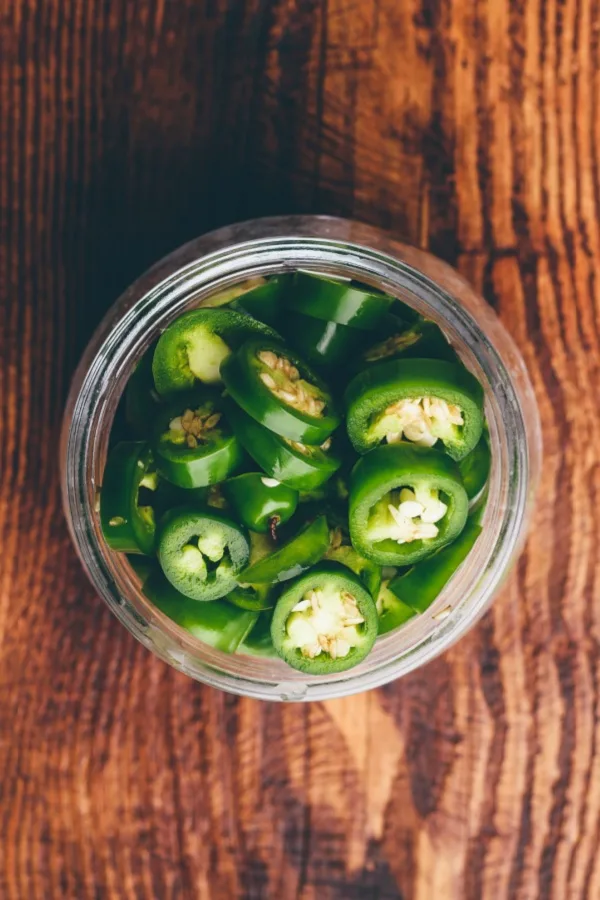 fresh sliced jalapeno peppers
