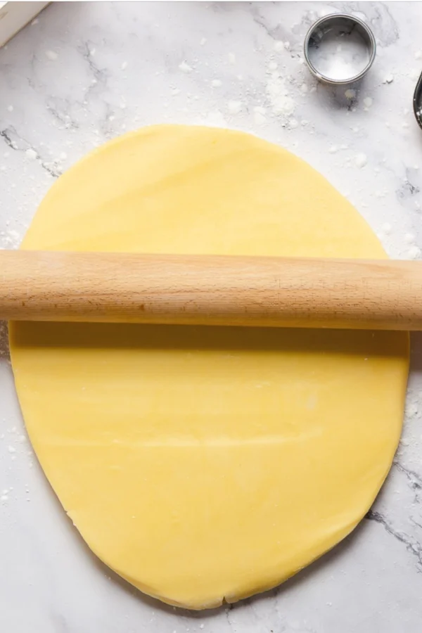 rolling out cookie dough