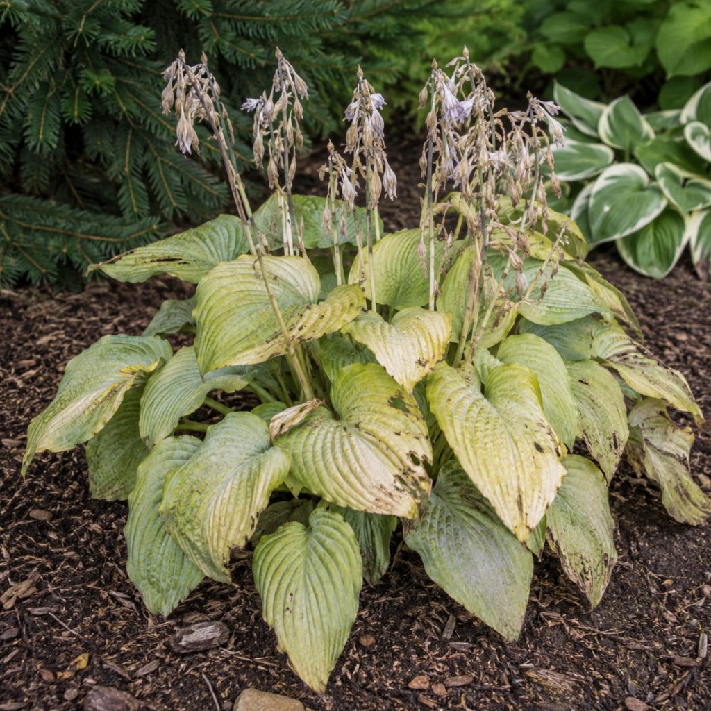 hosta after it blooms