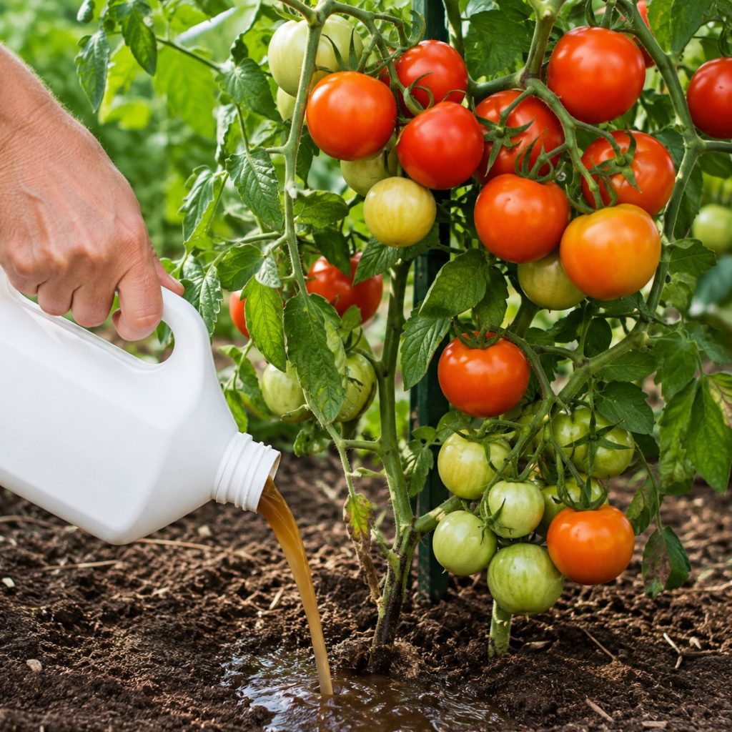 fertilize tomato plants in late summer