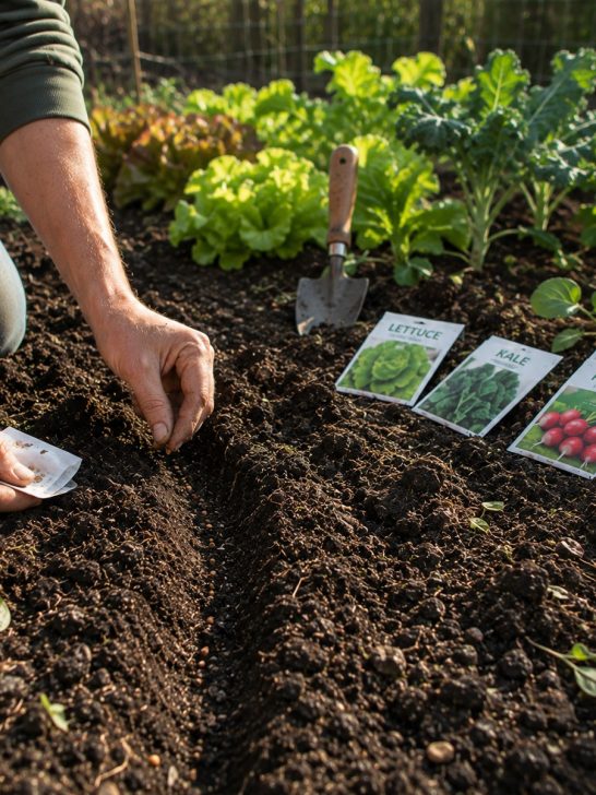 plant vegetable seeds in August