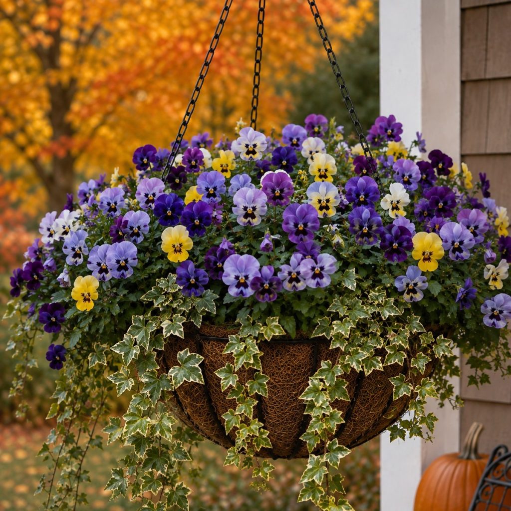 replant fading worn out hanging baskets in late summer for fall