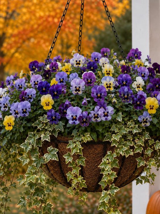 replant fading worn out hanging baskets in late summer for fall