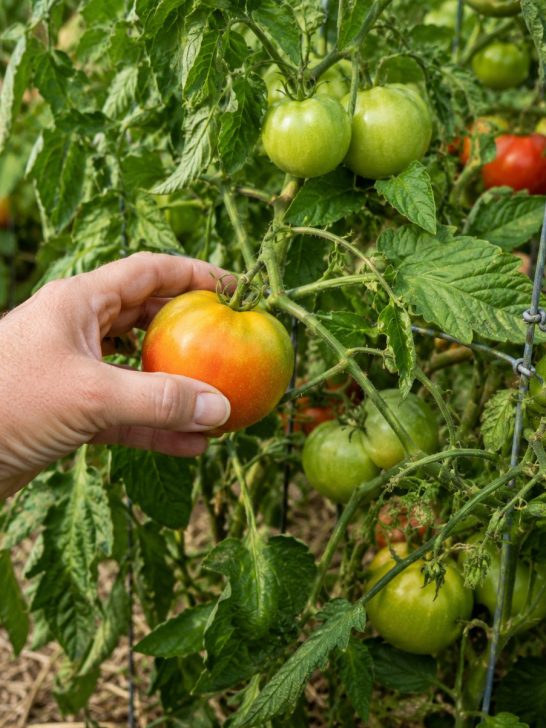 tomato plants in late summer