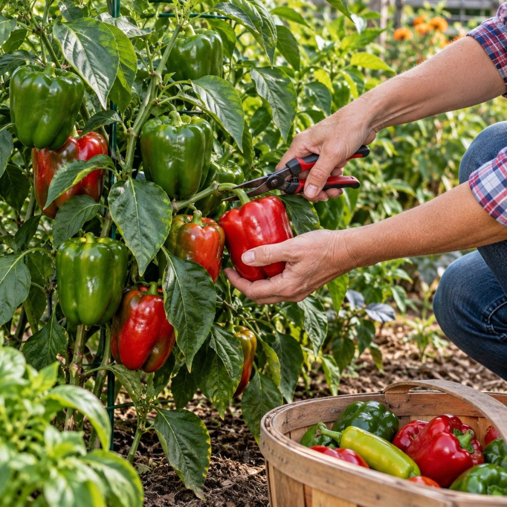 Pepper plants in September