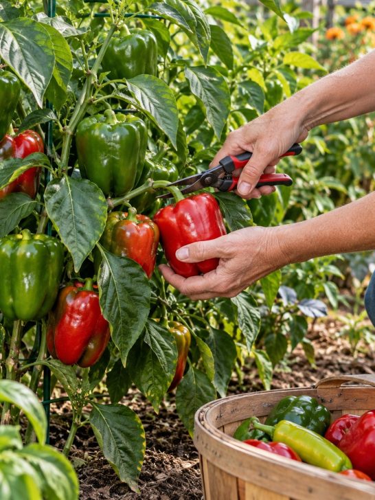 Pepper plants in September