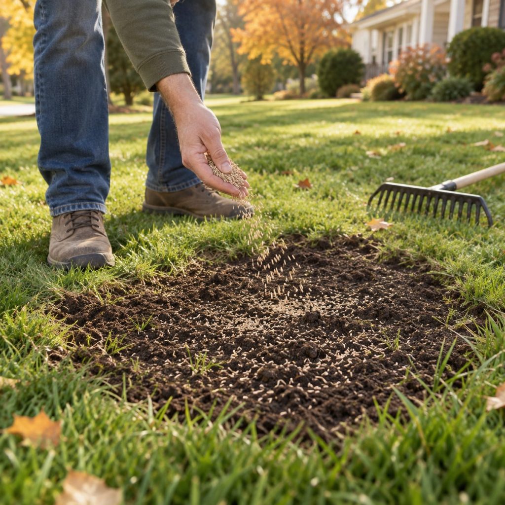 bare spots in the fall