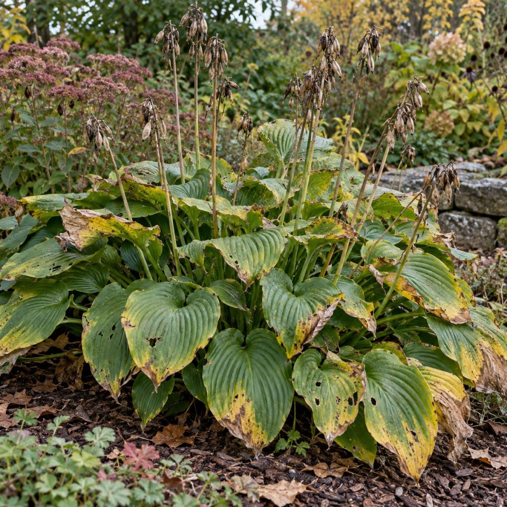 hosta in late September