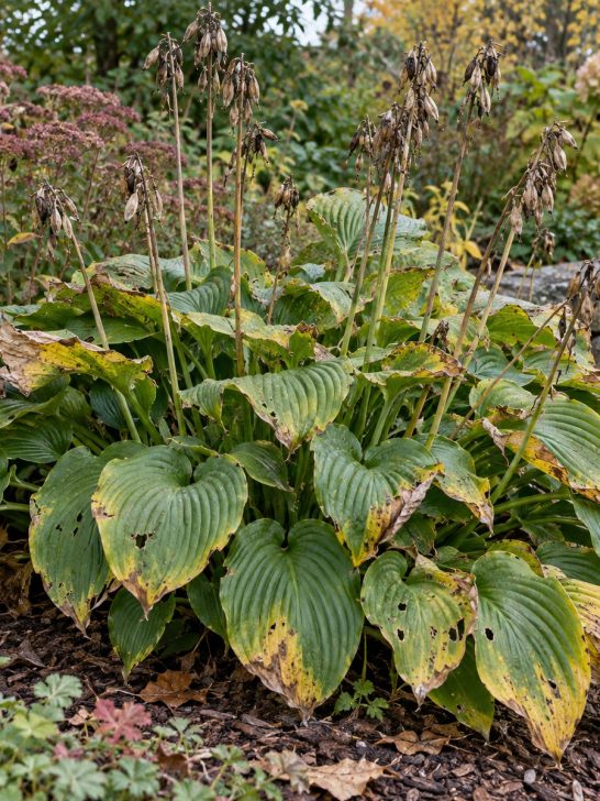 hosta in late September