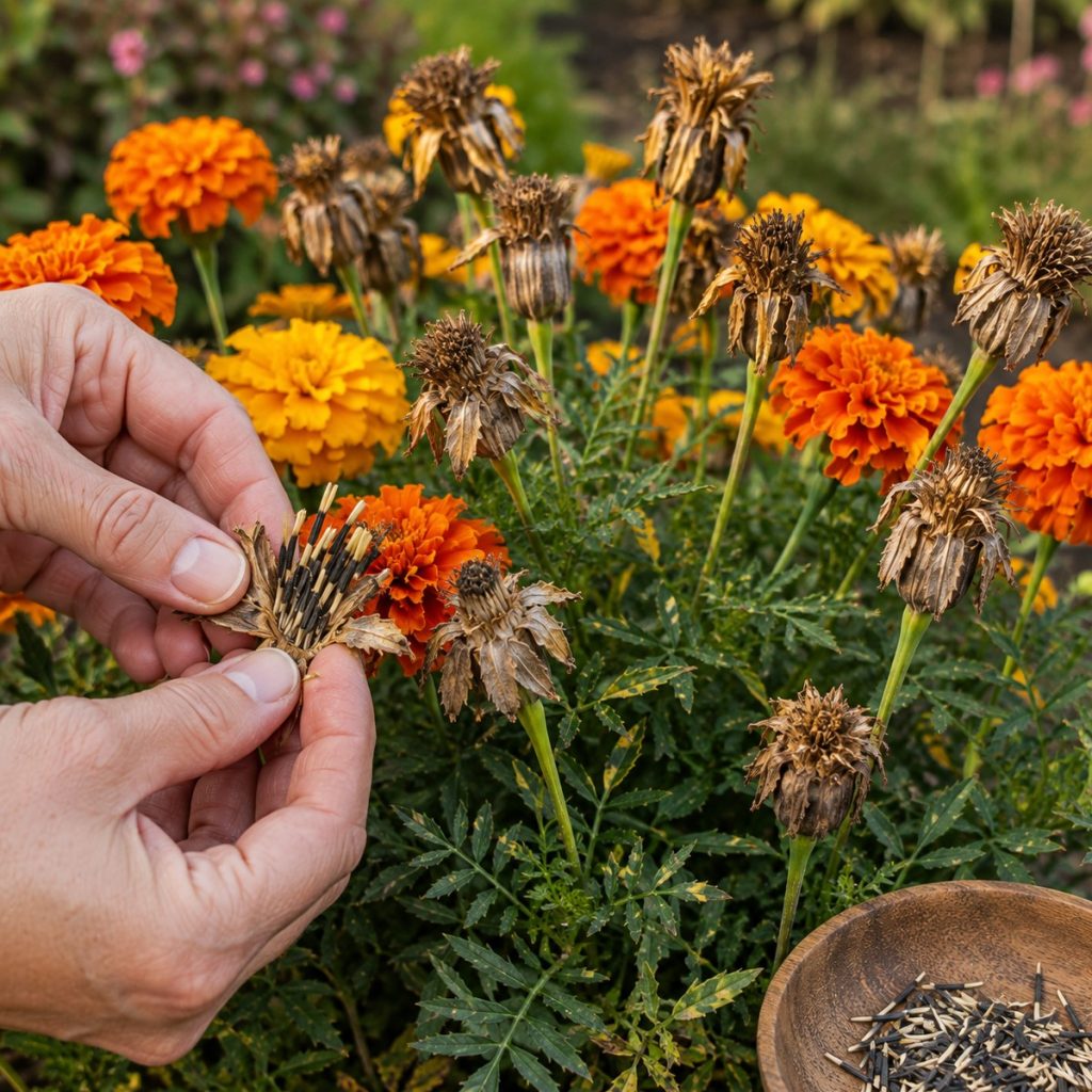 secret to saving marigold seeds