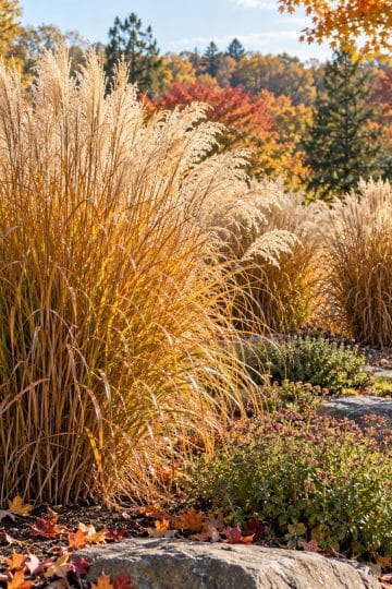 ornamental grass in late October